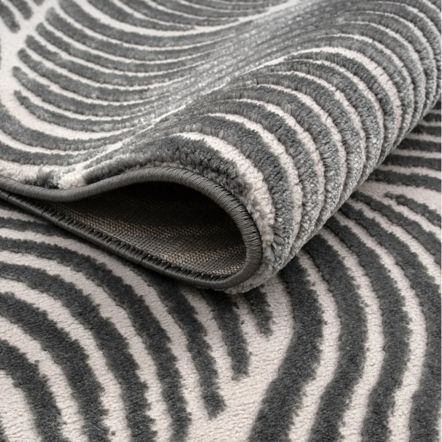 Boutique Swirl 170cm Rug - Black, Cream