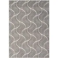 Boutique Swirl 170cm Rug - Black, Cream