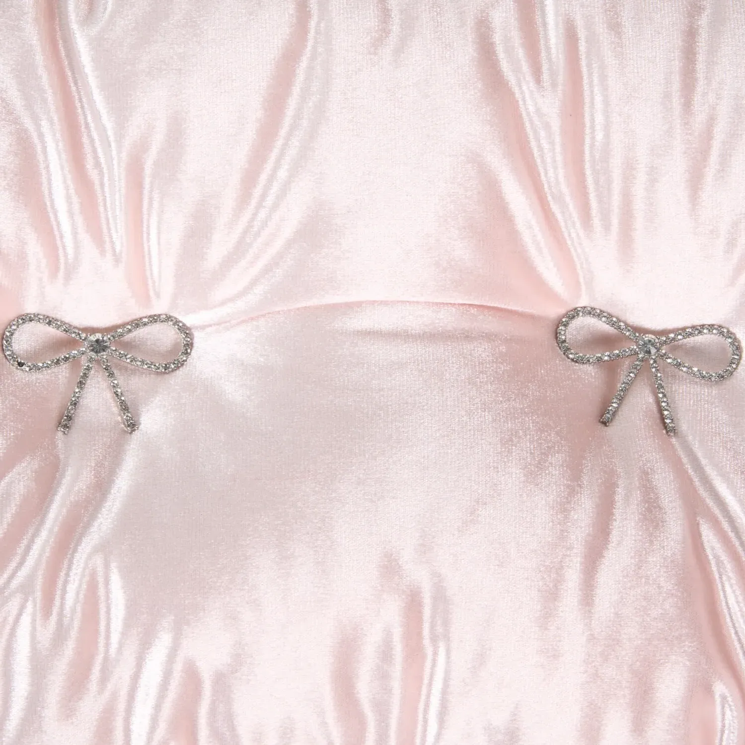 Bow Embellished Cushion - Pink