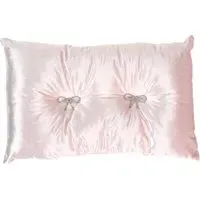 Bow Embellished Cushion - Pink