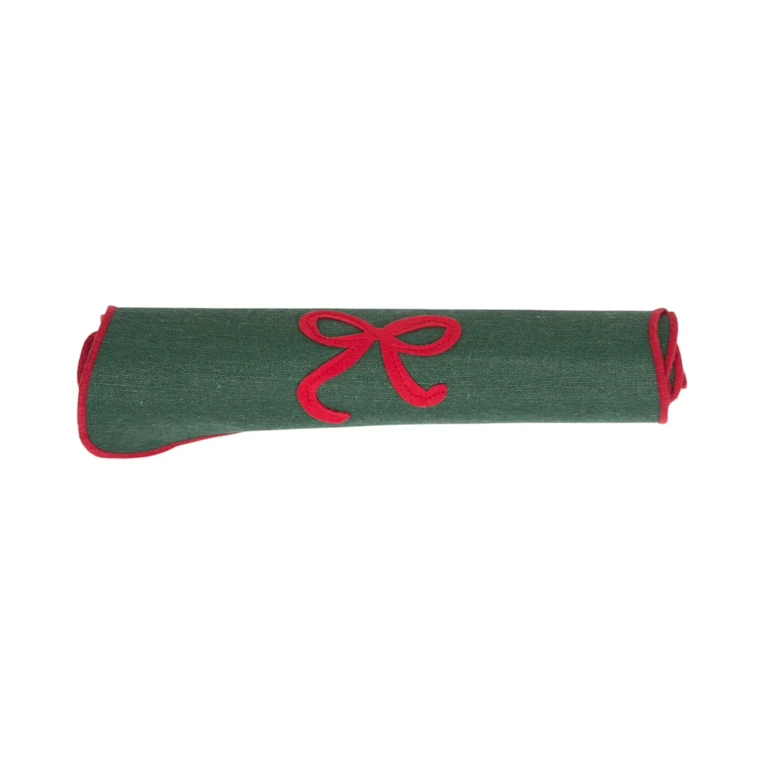 Bow Scallop Edge Table Runner - Green