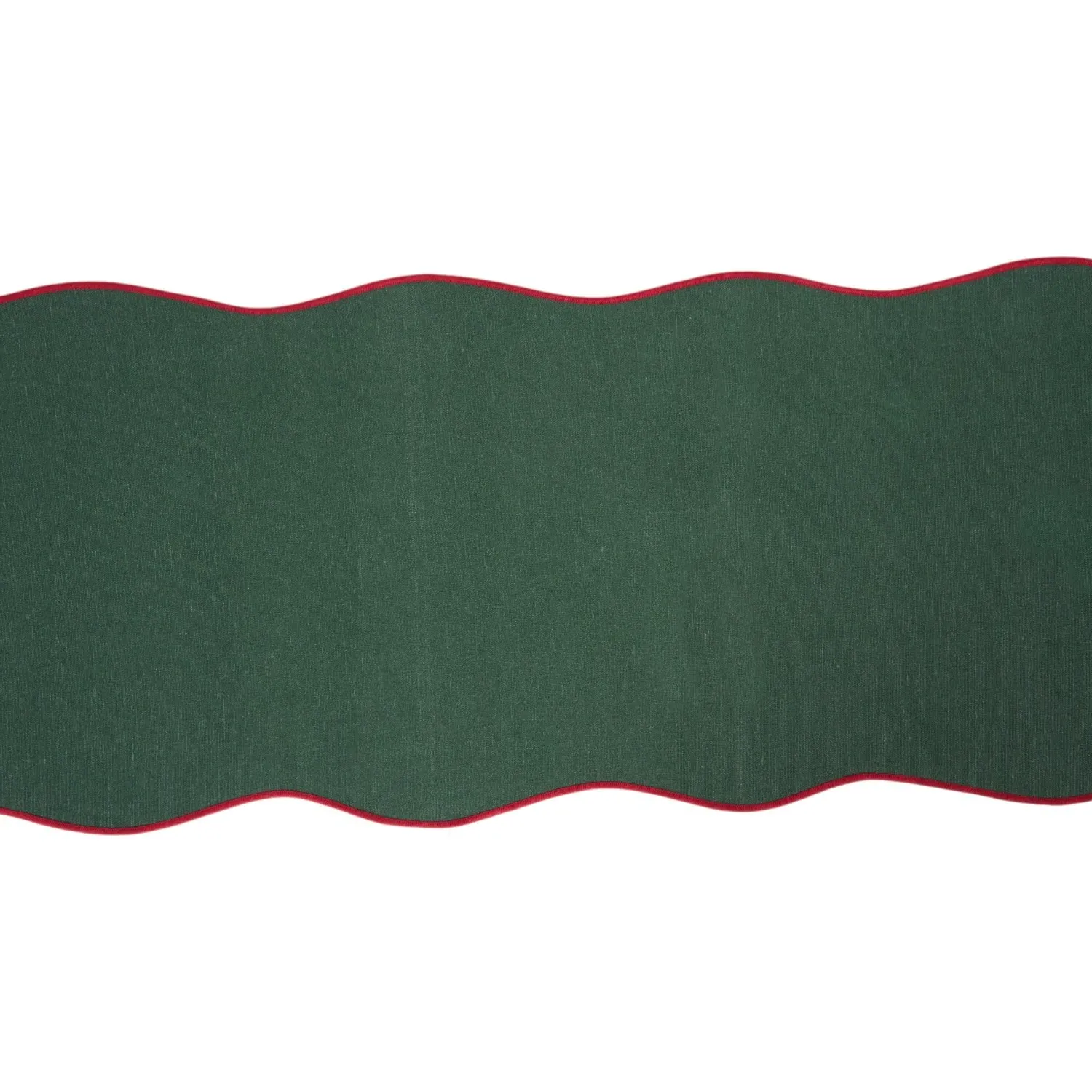 Bow Scallop Edge Table Runner - Green