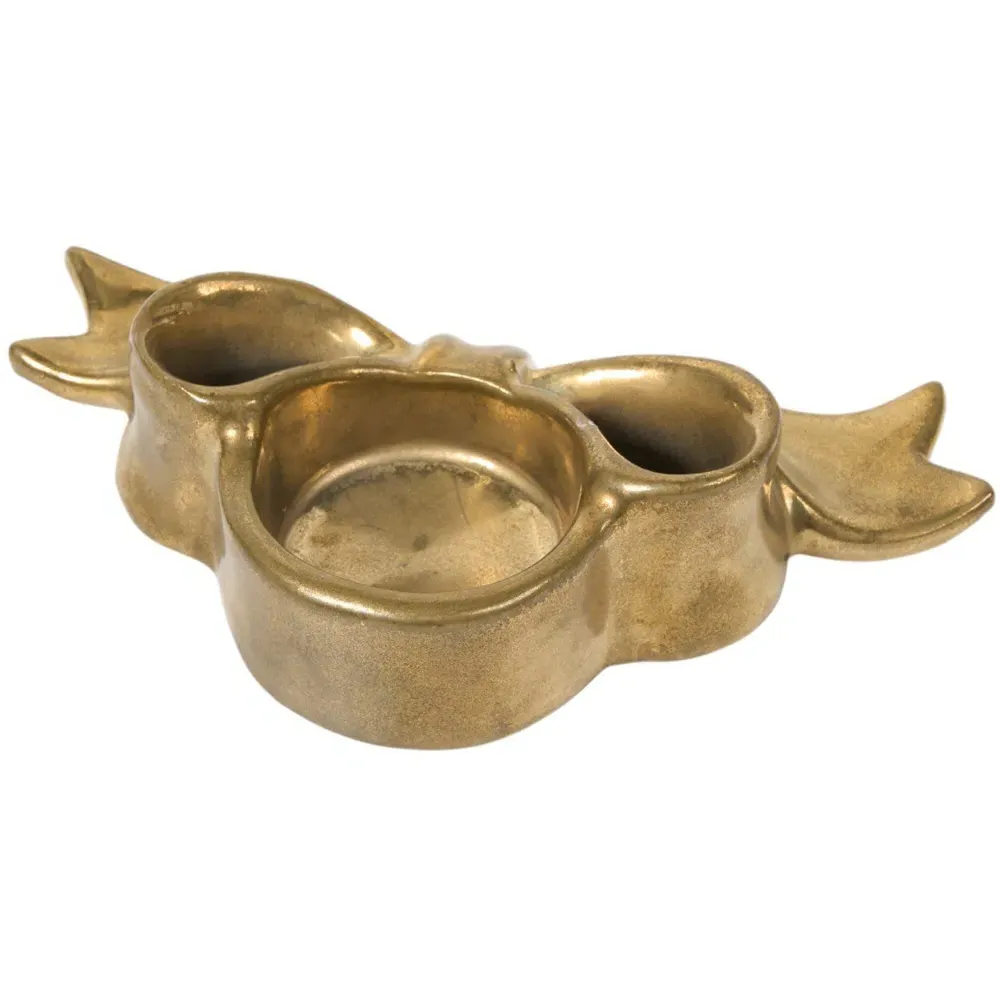 Bow Tealight Holder - Red, Gold