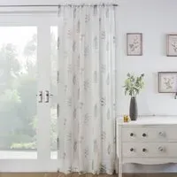 Bracken Panel Voile Curtain - Grey