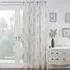 Bracken Panel Voile Curtain - Grey