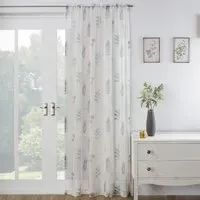 Bracken Panel Voile Curtain - Grey