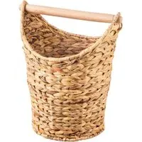 Braided Toilet Roll Basket with Handle - Natural
