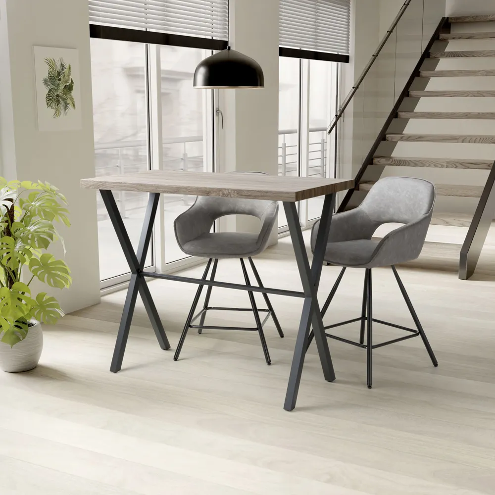 Brevik Breakfast Bar Table - Brown, Pine Effect