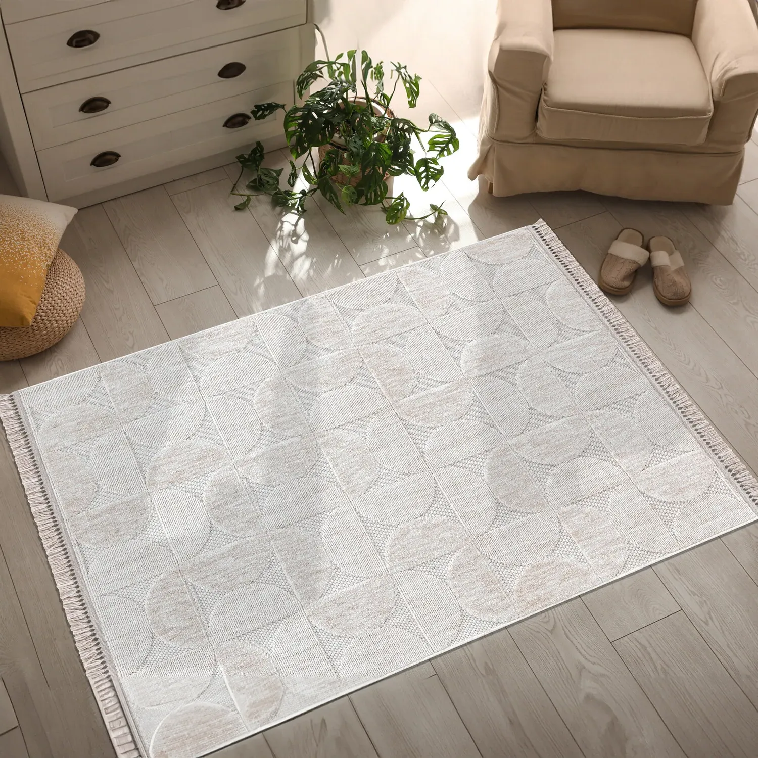 Broadway Demi Moon Rug 120cm - Natural