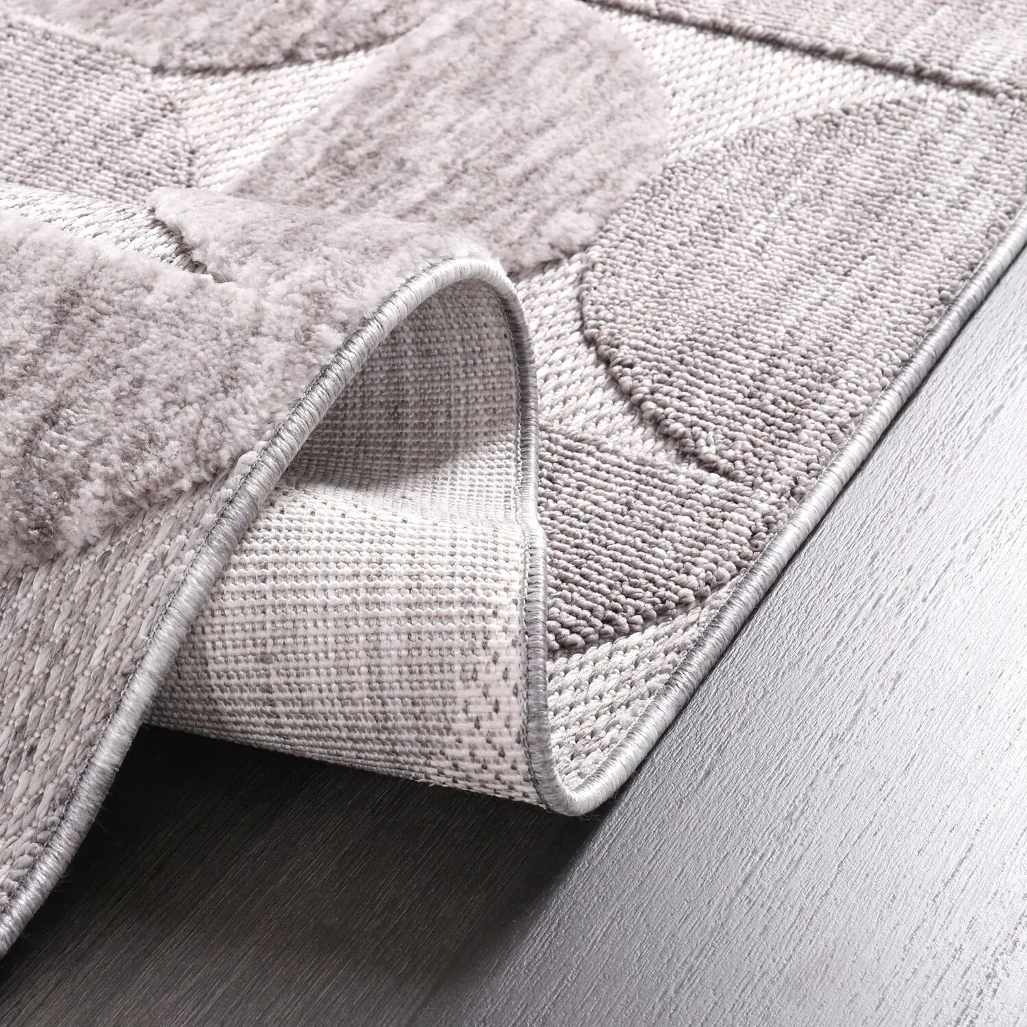 Broadway Demi Moon Rug 140cm - Grey