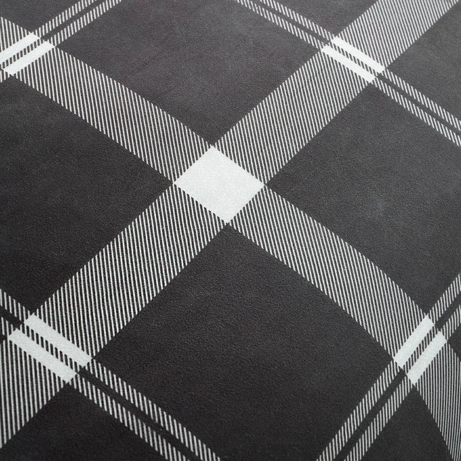Brodie Check Double Duvet Set - Black and White