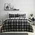 Brodie Check Single Duvet Set - Black and White