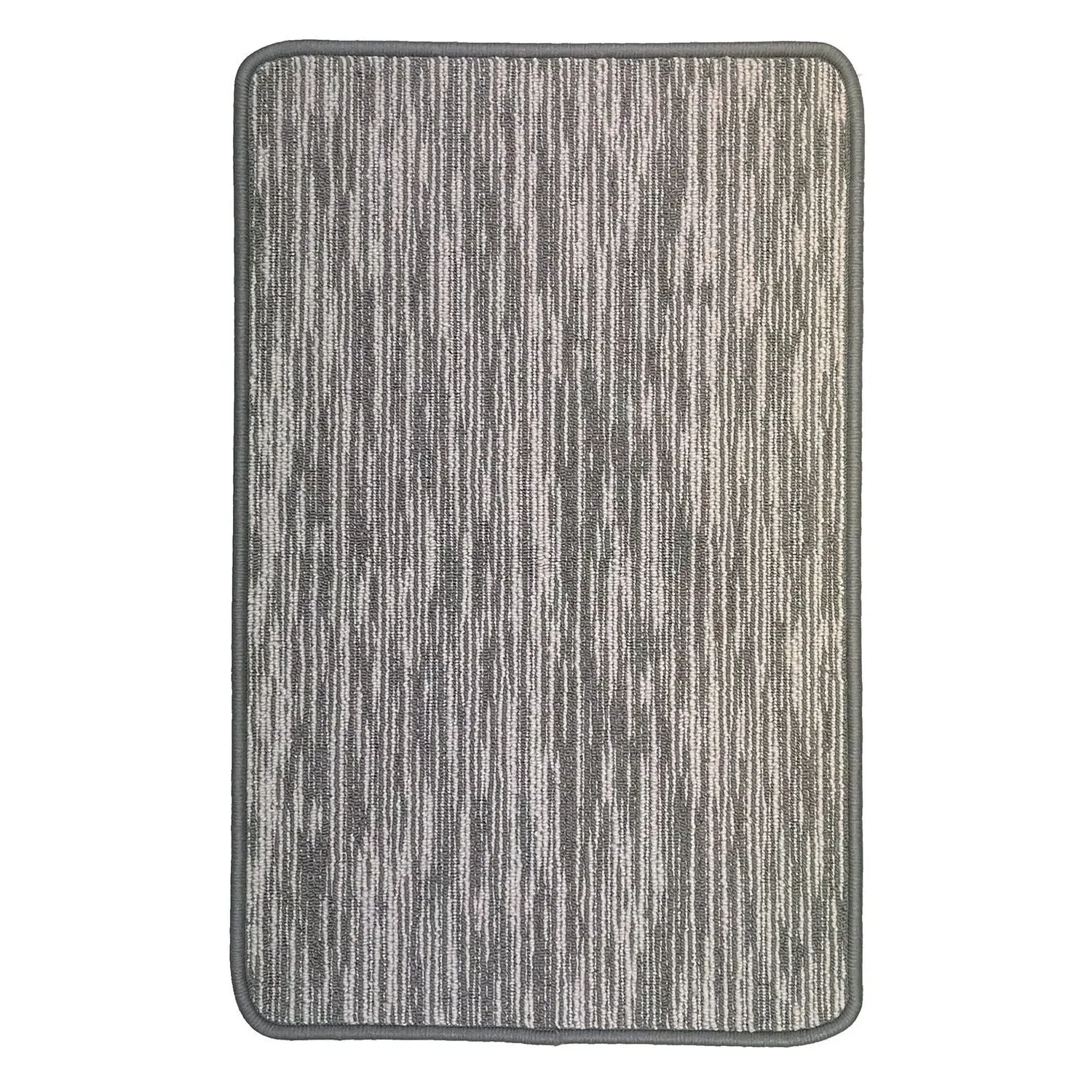 Broken Stripe Washable Mat - Grey image