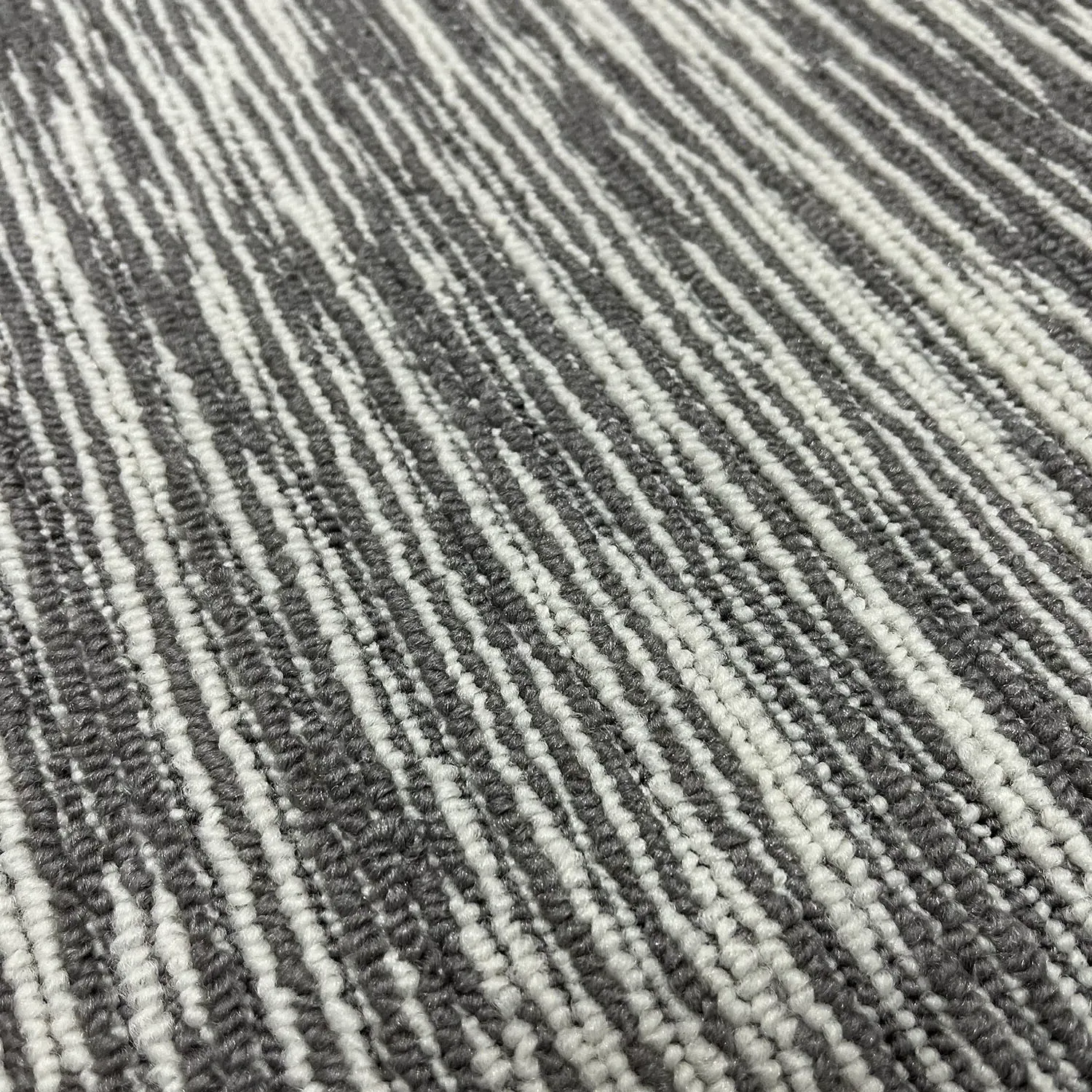 Broken Stripe Washable Runner - Grey