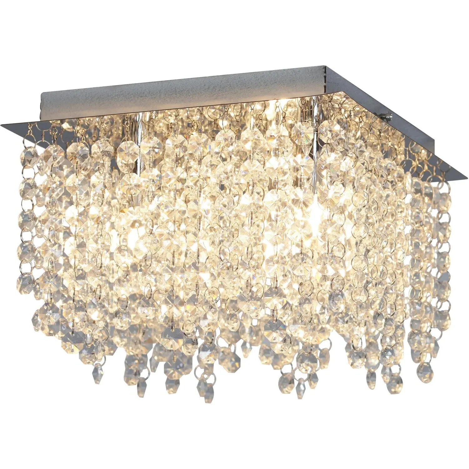 Bronwen 4 Light Flush Ceiling Light - Silver