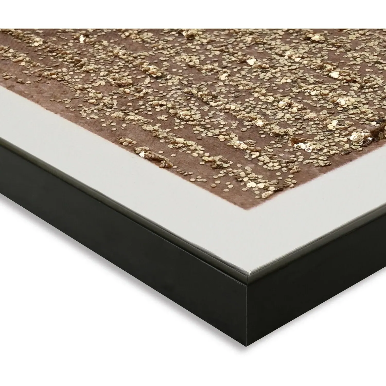 Bronze Effect Abstract Canvas - Multicolour