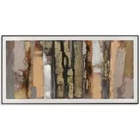 Bronze Effect Abstract Canvas - Multicolour