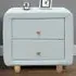 Brooklyn 2 Drawer Bedside Table - Blue