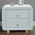 Brooklyn 2 Drawer Bedside Table - Blue, Linen