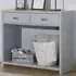 Brooklyn 2 Drawer Console Table with Shelf - Grey, Oak