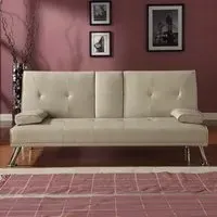 Brooklyn 2-Seater Cinema Sofa Bed with Bluetooth - Cream