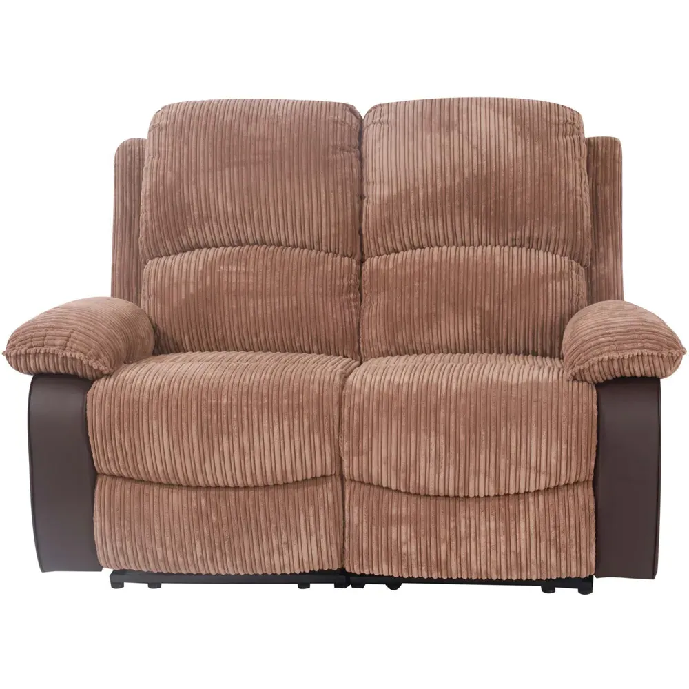 Brooklyn 2-Seater Recliner Sofa - Brown, Jumbo Cord