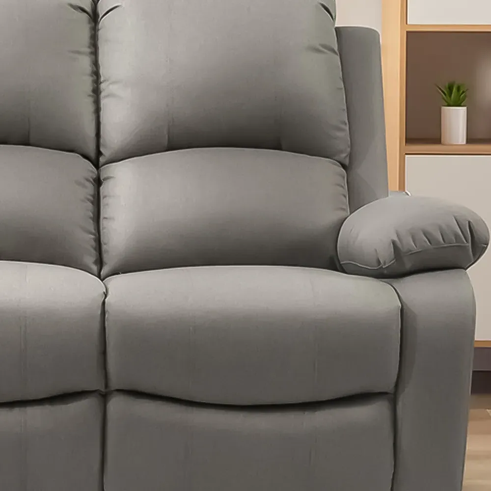 Brooklyn 2-Seater Recliner Sofa - Light Grey, Linen