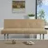 Brooklyn 2-Seater Sofa Bed - Cream, Faux Suede