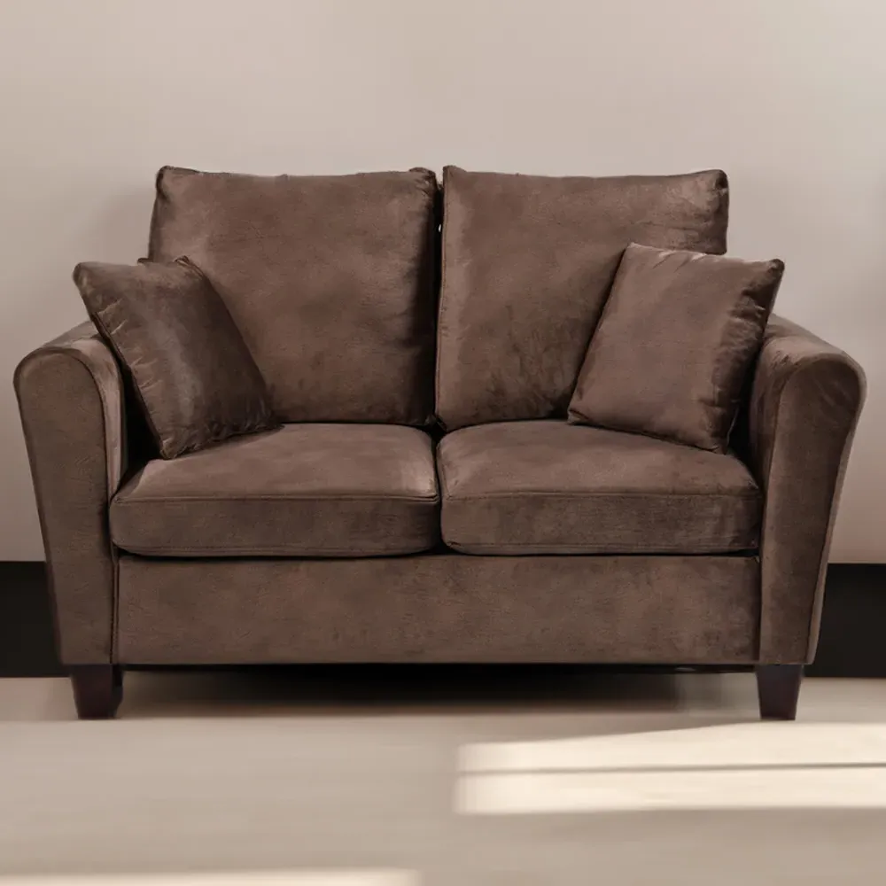 Brooklyn 2-Seater Sofa - Brown, Brushed Velvet image