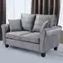 Brooklyn 2-Seater Sofa - Grey, Brushed Velvet