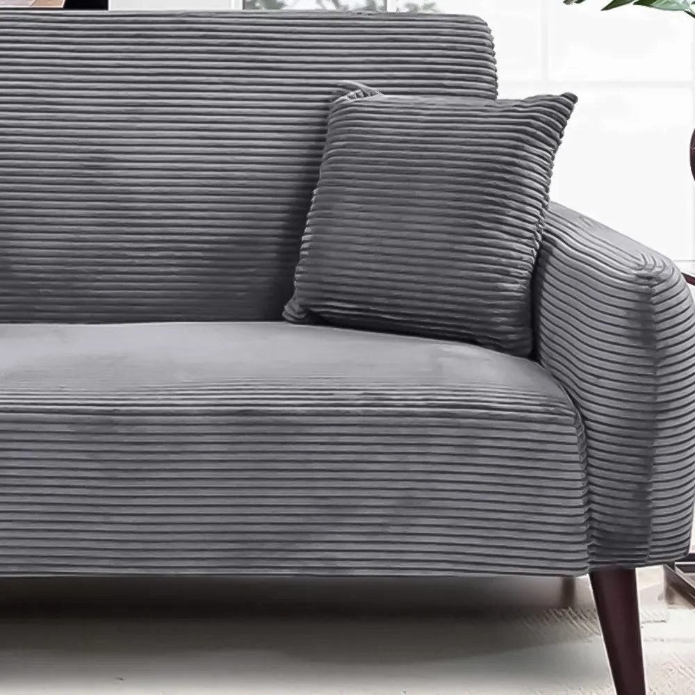 Brooklyn 2-Seater Sofa - Grey, Jumbo Cord
