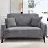 Brooklyn 2-Seater Sofa - Grey, Jumbo Cord
