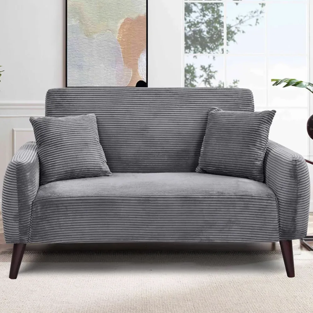 Brooklyn 2-Seater Sofa - Grey, Jumbo Cord image