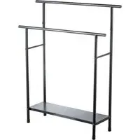Brooklyn 2 Tier Towel Rack Stand - Black