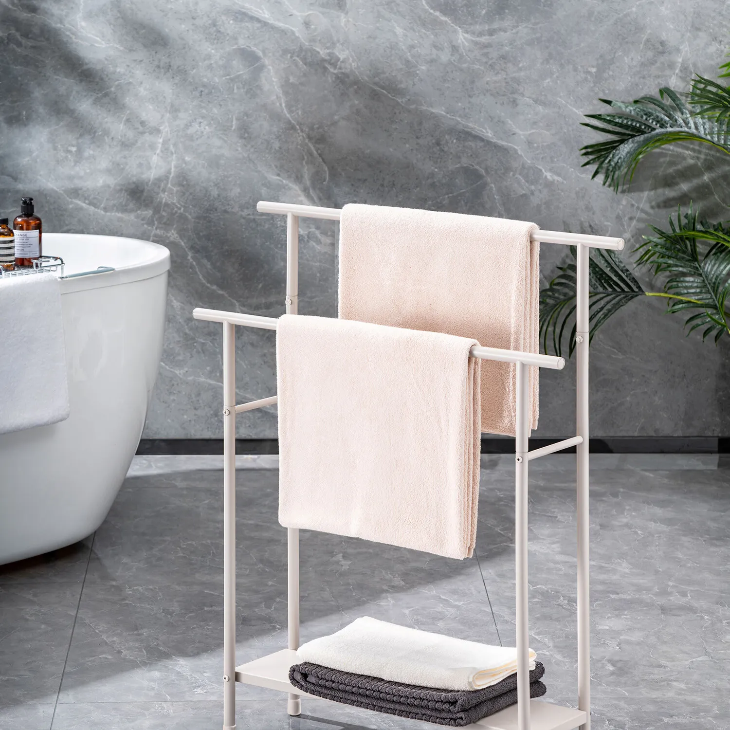 Brooklyn 2 Tier Towel Rack Stand - Fawn