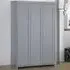 Brooklyn 3-Door Wardrobe - Grey, Oak