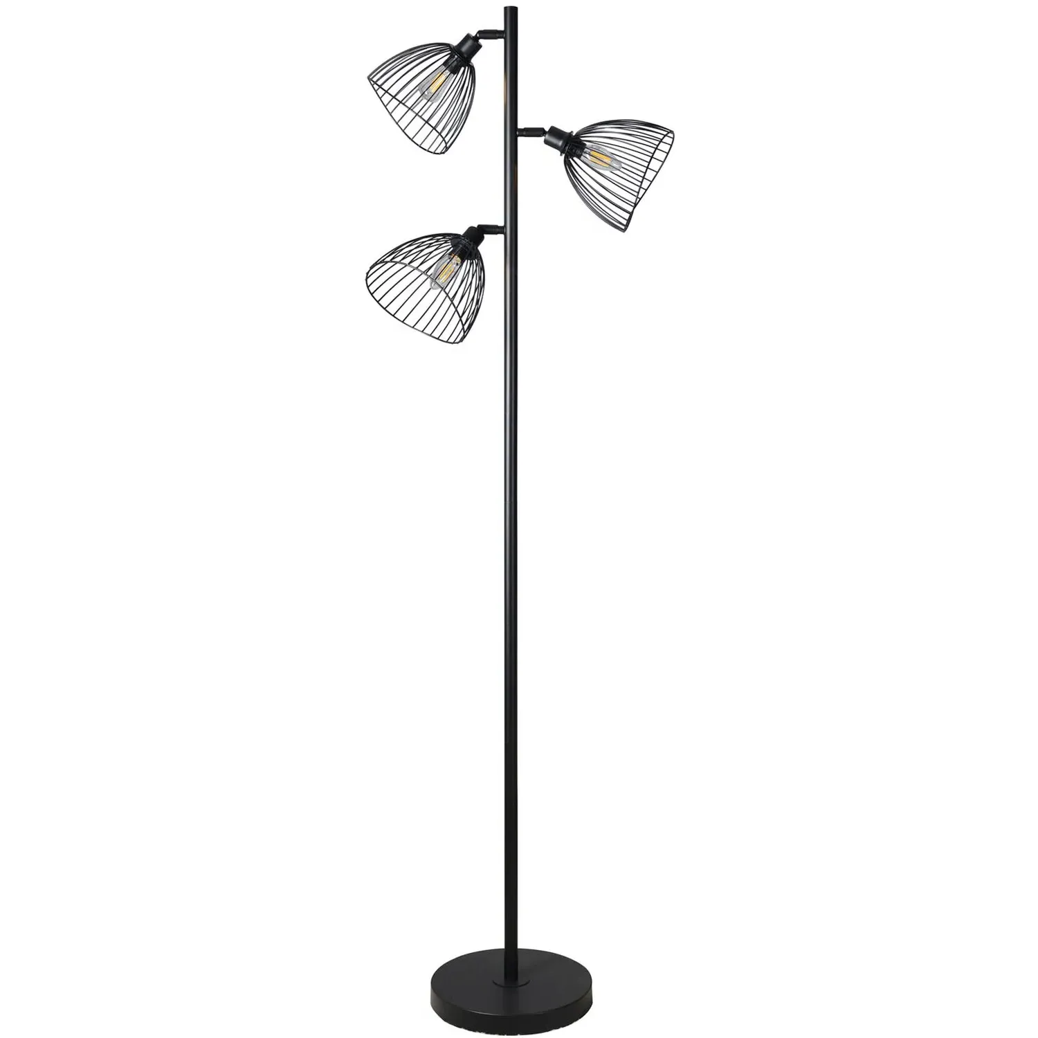 Brooklyn 3 Light Floor Lamp - Black