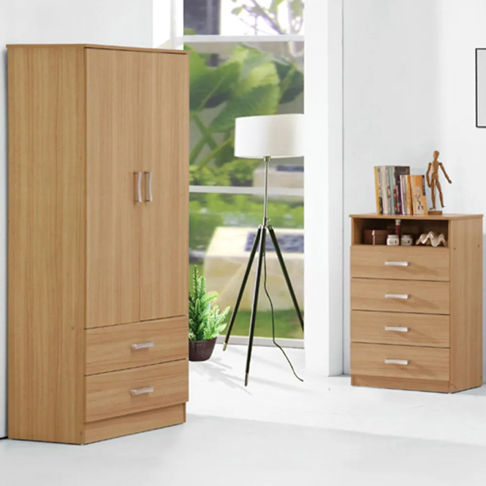 Brooklyn 3 Piece Bedroom Furniture Set - Oak