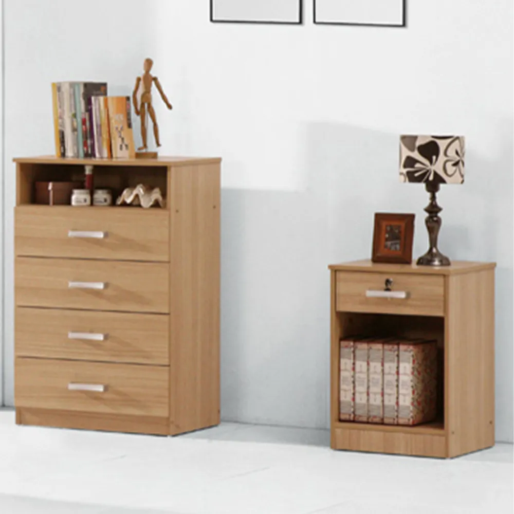 Brooklyn 3 Piece Bedroom Furniture Set - Oak