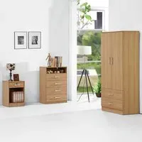 Brooklyn 3 Piece Bedroom Furniture Set - Oak