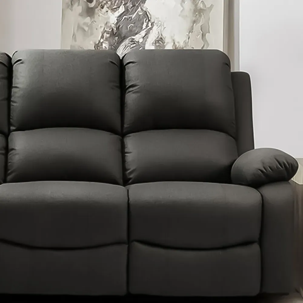 Brooklyn 3-Seater Recliner Sofa - Dark Grey, Linen