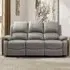 Brooklyn 3-Seater Recliner Sofa - Light Grey, Linen