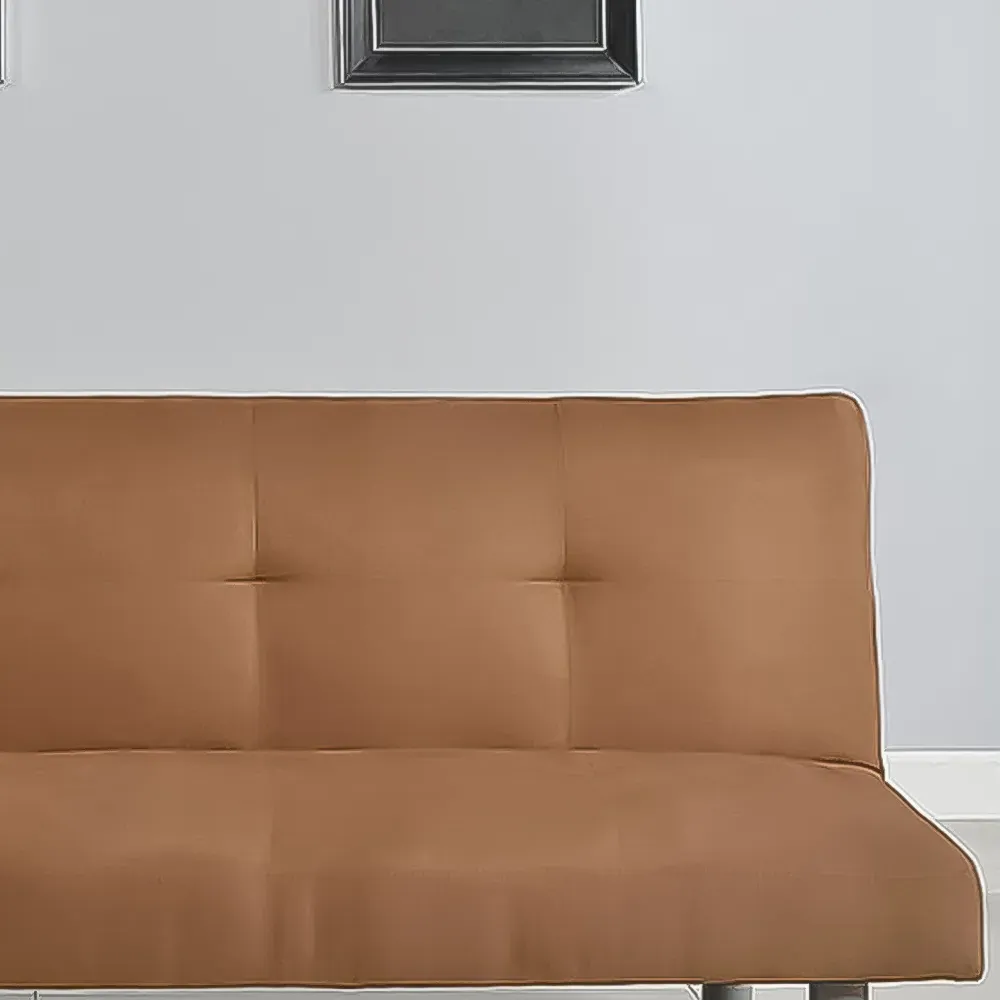 Brooklyn 3-Seater Sofa Bed - Cinnamon, Faux Suede