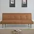 Brooklyn 3-Seater Sofa Bed - Cinnamon, Faux Suede