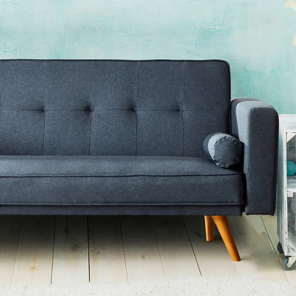 Brooklyn 3-Seater Sofa Bed with Clic Clac - Grey, Linen