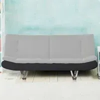 Brooklyn 3-Seater Sofa Bed with Click-Clack - Grey, Faux Leather