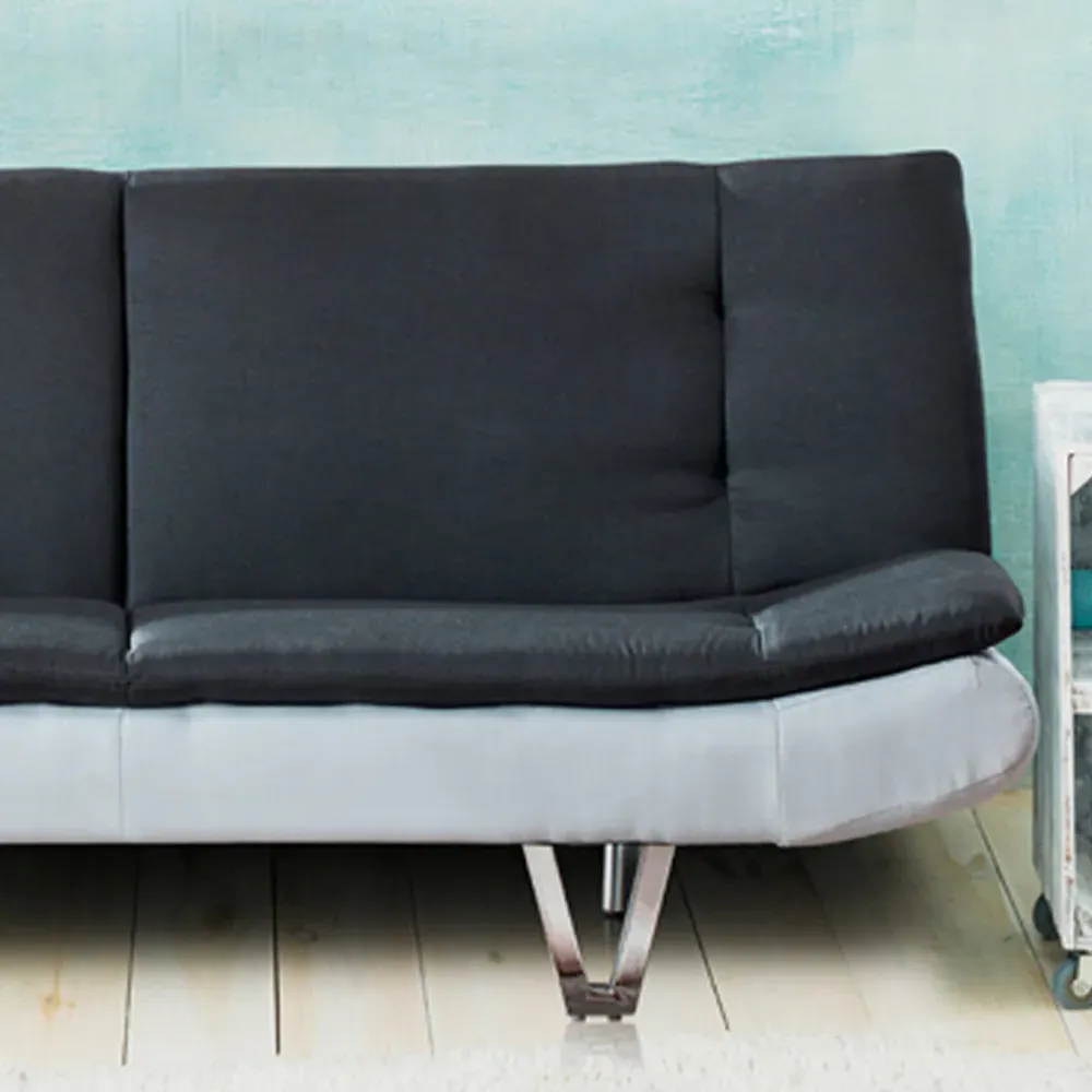 Brooklyn 3-Seater Sofa Bed with Click-Clack - White, Faux Leather