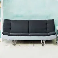 Brooklyn 3-Seater Sofa Bed with Click-Clack - White, Faux Leather