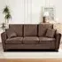 Brooklyn 3-Seater Sofa - Brown, Brushed Velvet