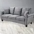Brooklyn 3-Seater Sofa - Grey, Brushed Velvet